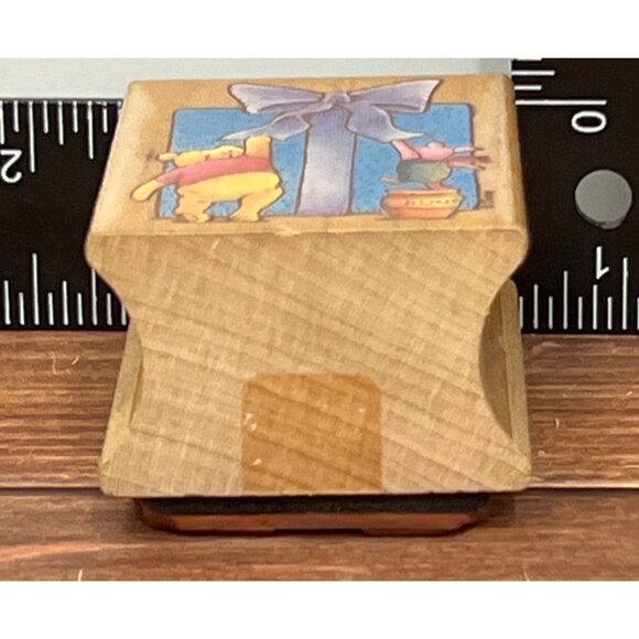 VERY HTF Disney Winnie The Pooh Rubber Stamp Gift Of Great Size 742E - Picture 5 of 6